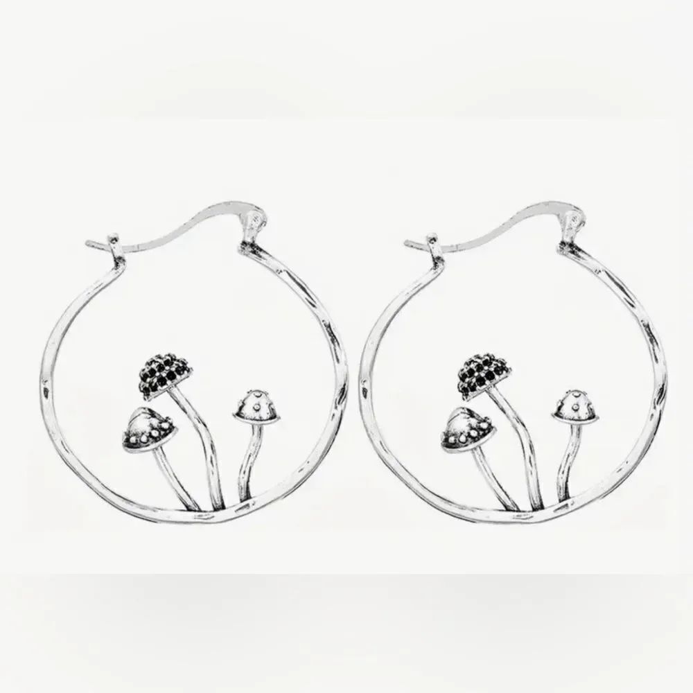 Mushroom hoop earring A1043